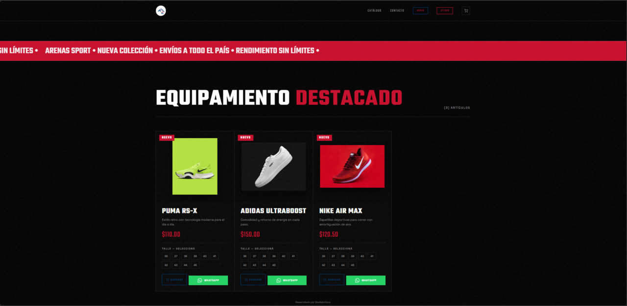 Arenas Sport - E-commerce de artículos deportivos