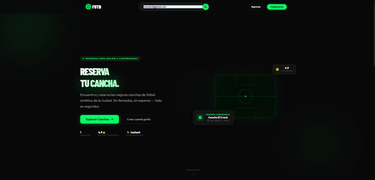 FutB - Plataforma de reservas deportivas con pagos en línea
